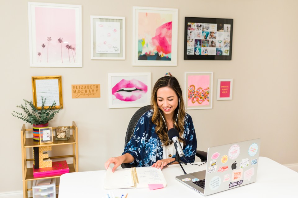 Elizabeth-McCravy-Brand-Templates-Home-Photos-18 sharing advice on starting a podcast in 2025