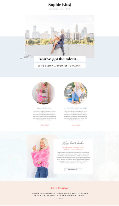 Showit-Template-Sophie-Life-Coach Smaller Shorter Version