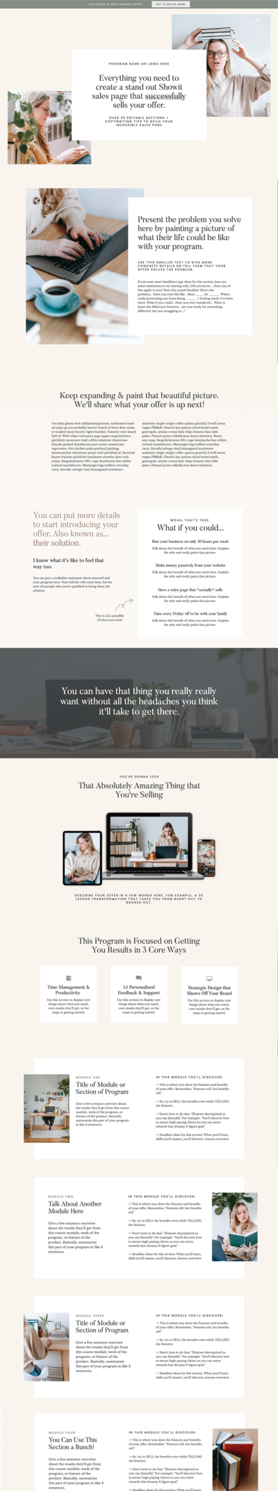 Elle-Sales Page Template-Short