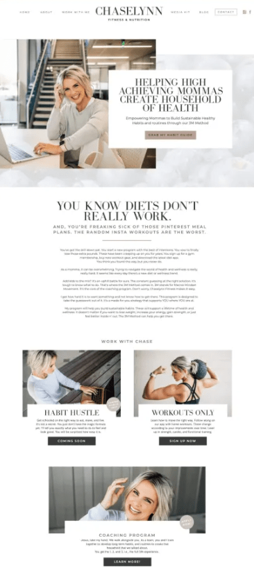 gabby-showit-template-for-coaches-2 an example of one of the top showit templates for coaches